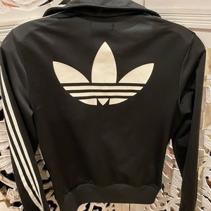 Adidas Original Black Track Jacket with three stripe size small